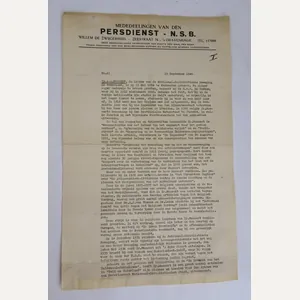 a dutch ww2 nsb document