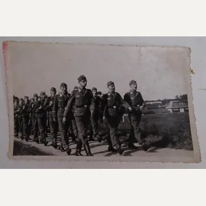 a German ww2 postcard with a German unit