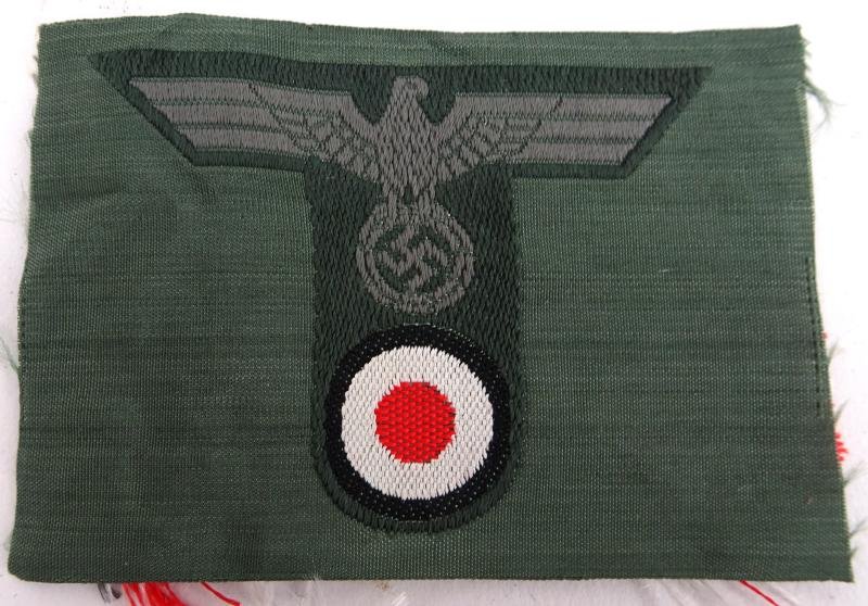 A wehrmacht m42 trapezoid bevo cap insignia — image 3