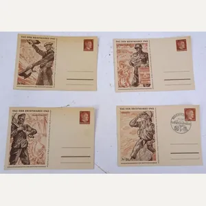 a set of four postcards