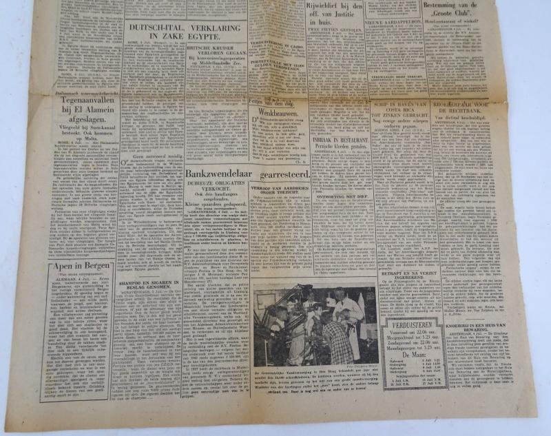 a Dutch ww2 newspaper in nice used condition the 'het nieuws van den dag — image 3
