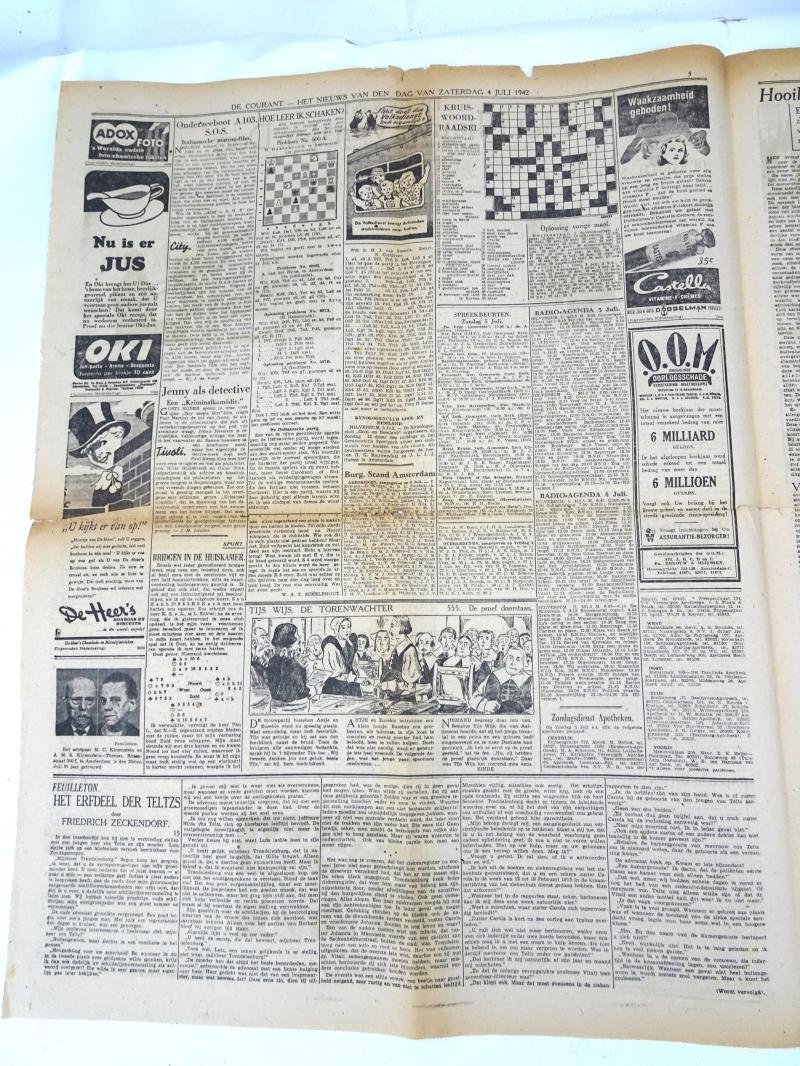 a Dutch ww2 newspaper in nice used condition the 'het nieuws van den dag — image 5