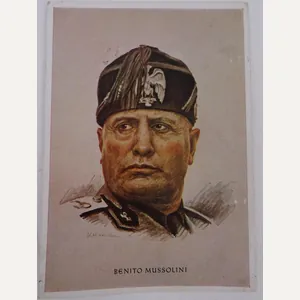 a german ww2 pre-war drawn from benito mussolini