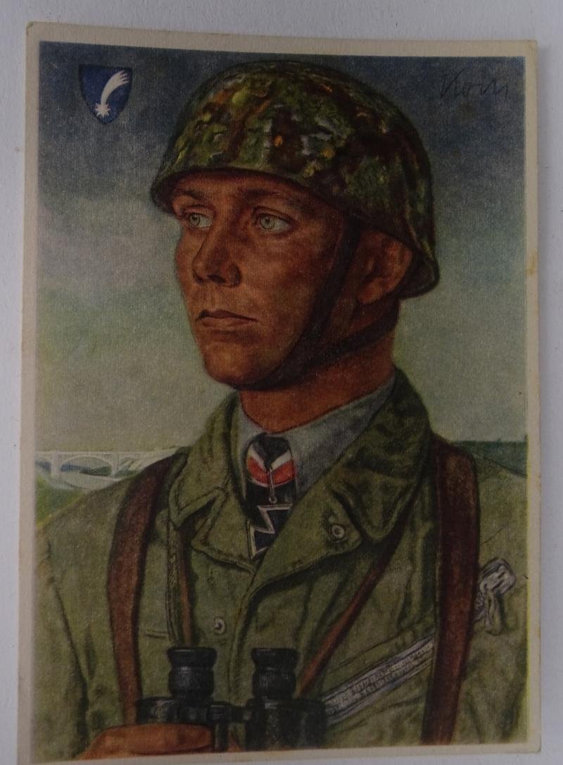 german ww2 postycard from Fallschirmjager major Major Roch — image 2