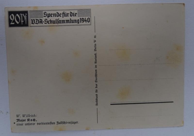 german ww2 postycard from Fallschirmjager major Major Roch — image 5