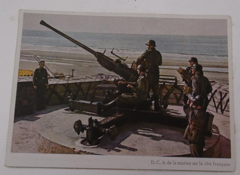 a post card with a german flak united in france — image 2
