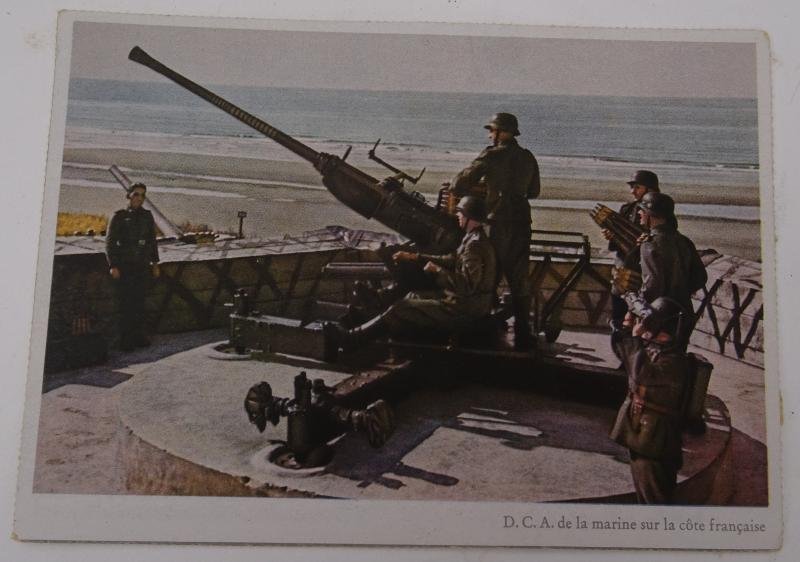 a post card with a german flak united in france — image 4
