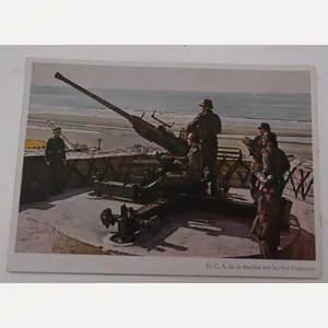 a post card with a german flak united in france