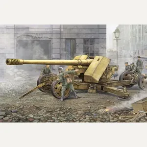 a german 12.8-cm-kanona 43 bzw.44(krupp)1/35 scale trumpeter
