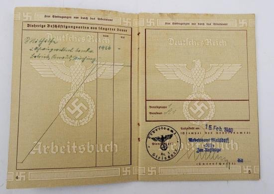 in nice used condition german wehrpas/arbeitsbuch — image 2