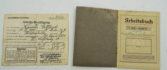 in nice used condition german wehrpas/arbeitsbuch — image 5