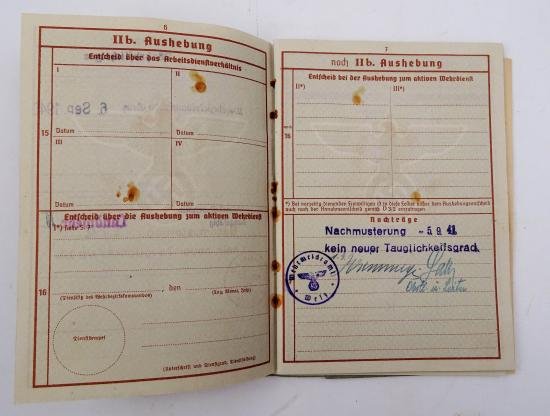 in nice used condition german wehrpas/arbeitsbuch — image 8