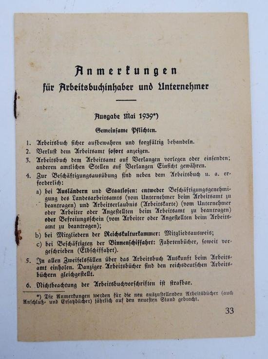 in nice used condition german wehrpas/arbeitsbuch — image 9