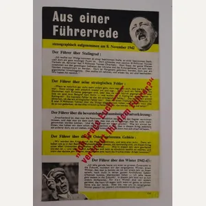 american ww2 propaganda drop flyer in german language