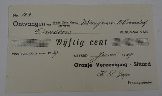 a dutch ww2 donation money received voucher — image 3