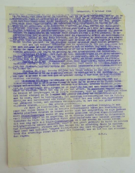 Dutch ww2 period letter from 1944 October 1 — image 3