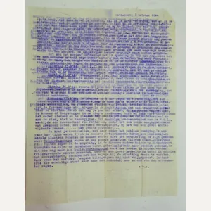 Dutch ww2 period letter from 1944 October 1