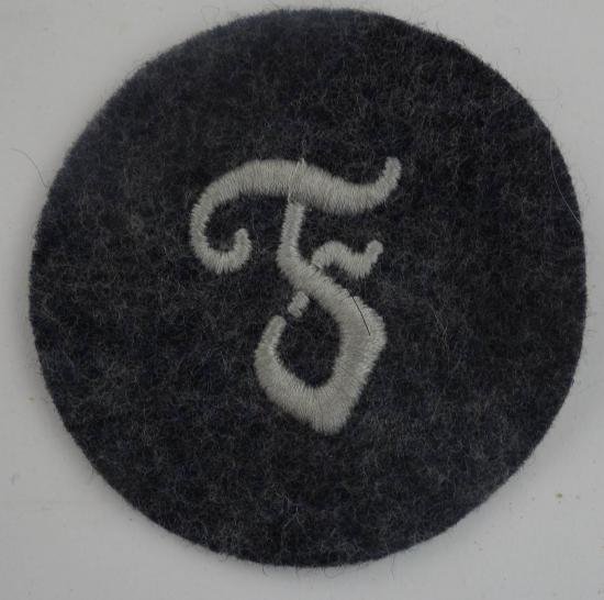 a luftwaffe f patch in used condition (feuerwehr) — image 2