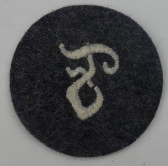 a luftwaffe f patch in used condition (feuerwehr) — image 4