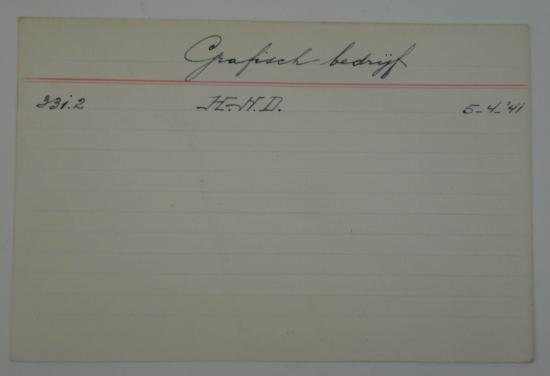 a Dutch WW2 ' N.S.B' card tray dokument — image 2