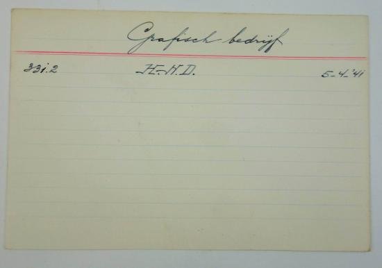 a Dutch WW2 ' N.S.B' card tray dokument — image 3