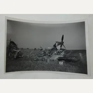 a pictures of a german a plain that is crashed