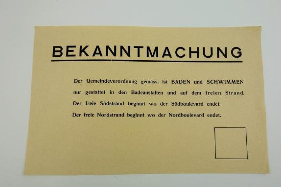 German announcement beach poster — image 5