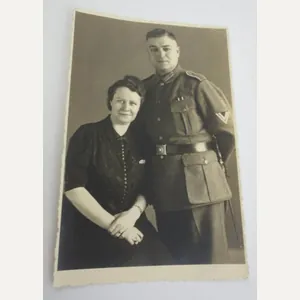 a nice picture of a German soldier and his wife