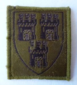 101st (Northumbrian) Regiment, Royal Artillery (Volunteers) Shoulder-flash / TRF (Subdued …