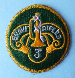 USA : Army 3rd Cavalry Regiment 'Brave Rifles' Shoulder-flash.