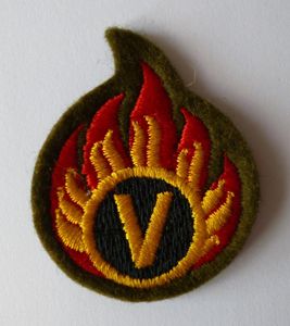 Territorial Army / Volunteer Ammunition Technician Machine-embroidered Armbadge.