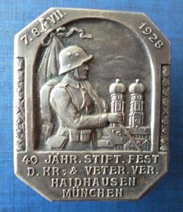 Weimar : German Reichswehr-era Badge Commemorating the 40th Anniversary in …