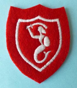 The Queen's Royal Hussars OR's 'Syrena' Battle Honour Arm-badge.