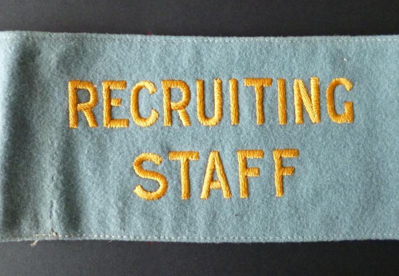 Royal Air Force 'Recruiting Staff' Armband. — image 2