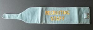 Royal Air Force 'Recruiting Staff' Armband.