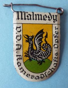Third Reich : VDA Kameradschafts-Opfer, Malmedy 'Tinnie' Donation badge.