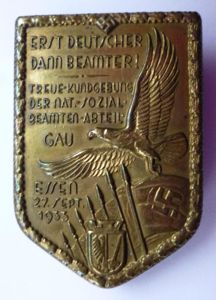 Third Reich : 'Treue-Kundgebung der Nat, Sozial-Beamten Abteilung Gau Essen …