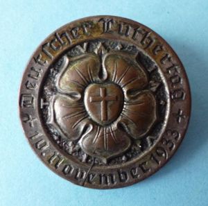 Third Reich : Deutscher Luthertag 10 November 1933 Commemorative Event-badge.