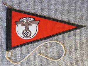 Third Reich : Nationalsozialistisches Kraftfahrkorps (NSKK) Staff-car / Vehicle pennant.