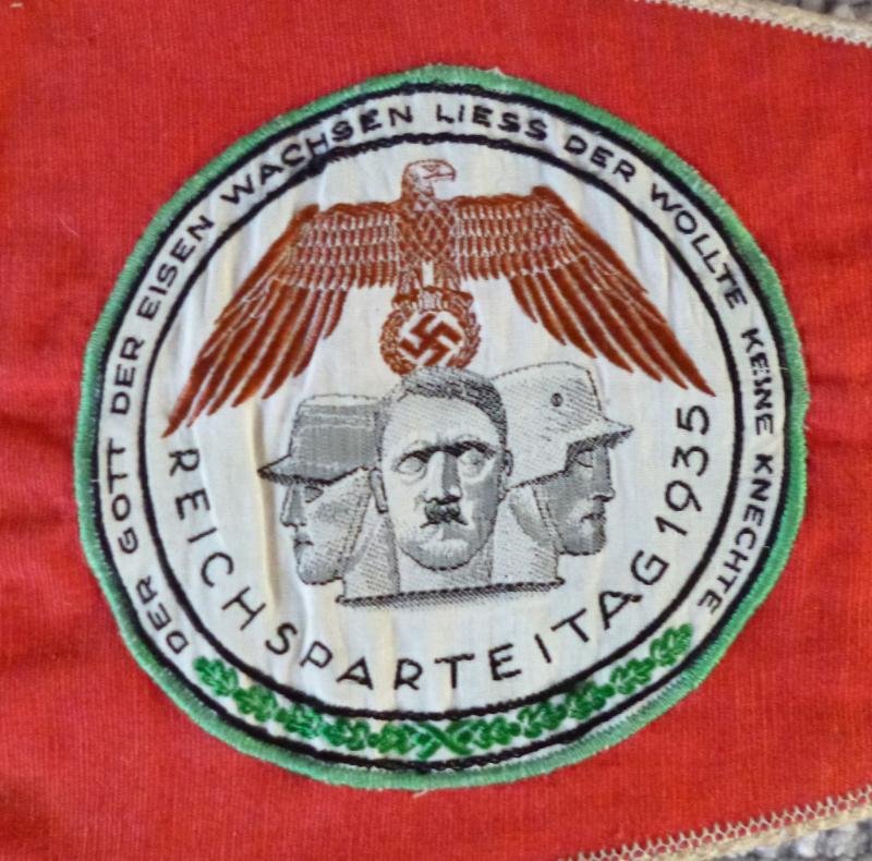 Third Reich : Reichsparteitag 1935 Nürnberg Commemorative Pennant. — image 2