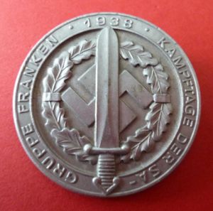 Third Reich : Event badge for the 'Gruppe Franken 1938 …