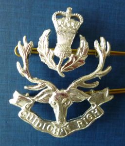 The Highlanders Two-part Regimental Cap-badge.