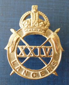 24th Lancers Cap-badge.