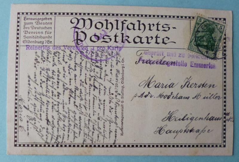 Imperial ; German WW1 Colour Painted Portrait Postcard of Generalfeldmarchall von Hindenburg. — image 2