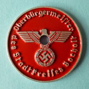 Third Reich : Vehicle Registration-plate Licence Disc for a vehicle …