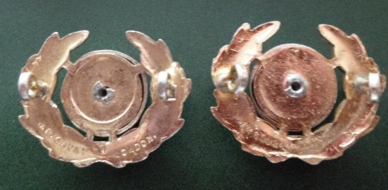 Royal Marines Pair of Staybrite Collar-badges. — image 2