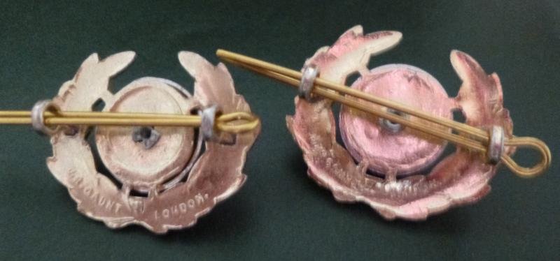 Royal Marines Pair of Staybrite Collar-badges. — image 3