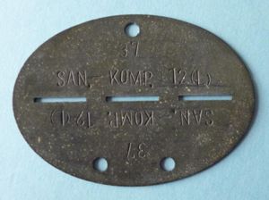 Third Reich : Wehrmacht / Heer (Army) ID-tag (Erkennungsmark).