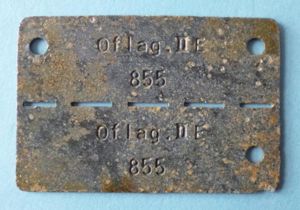 Third Reich : Original Allied PoW Identity-tag for Oflag IIB.