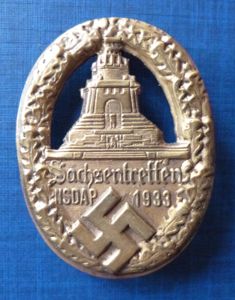 Third Reich : 'Sachsentreffen NSDAP 1933' Rally-badge.